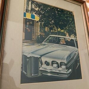 Vintage ‘40s Car Art Print in Wooden Frame